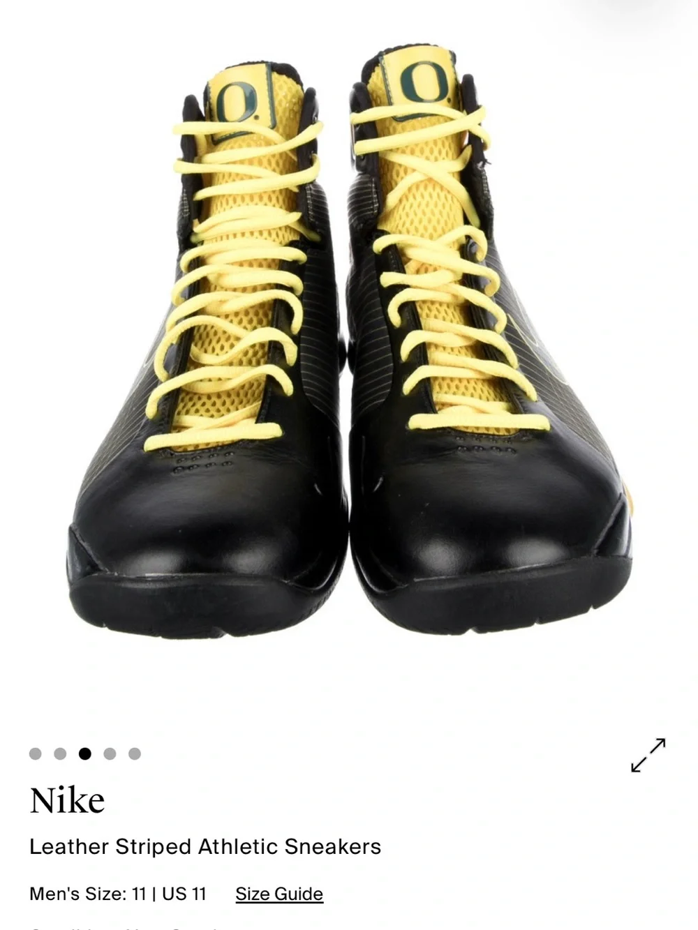 Nike Black and Yellow High-Top Athletic Sneakers